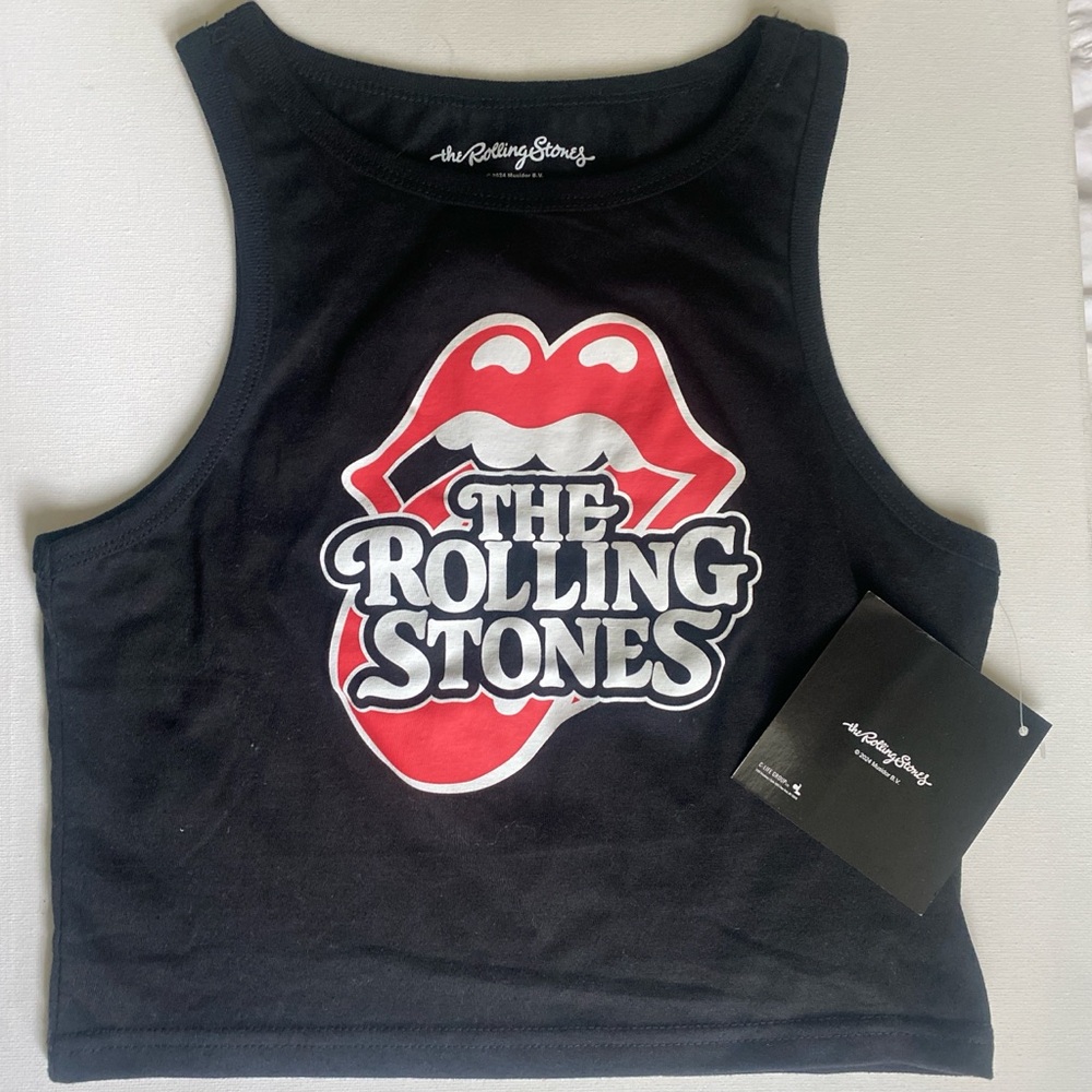 The Rolling Stones Black Tank Top @Disney new sz M-L